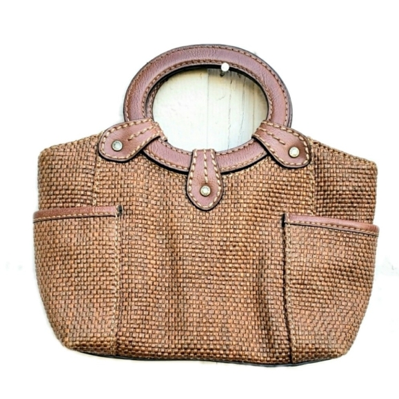 Fossil Handbags - Fossil Brown Wicker Rainbow Purse
